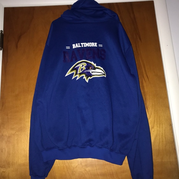 Baltimore Ravens Zip Up Hooded Sweatshirt - Picture 1 of 6